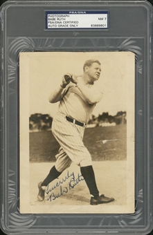 Babe Ruth Signed Photograph (PSA/DNA NM 7)